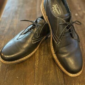 Original Penguin Shoes Black Leather Willie Lace-up Loafers SIZE 9.5 RN151542
